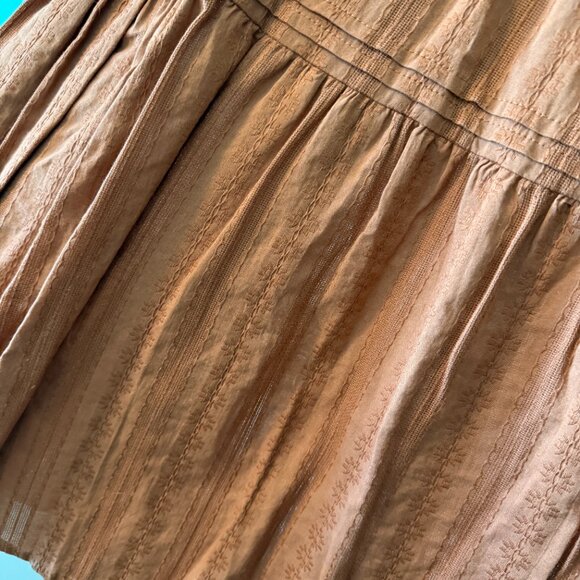 Burnt Orange/Rust Tiered Midi A-Line Skirt Large - Picture 2 of 3